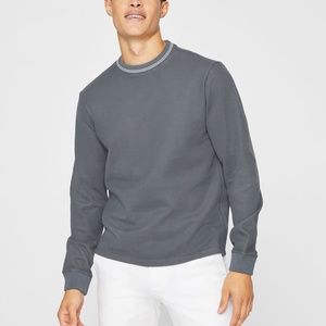 Piqué Crewneck Sweatshirt - New With Tags - NEVER WORN - Grey